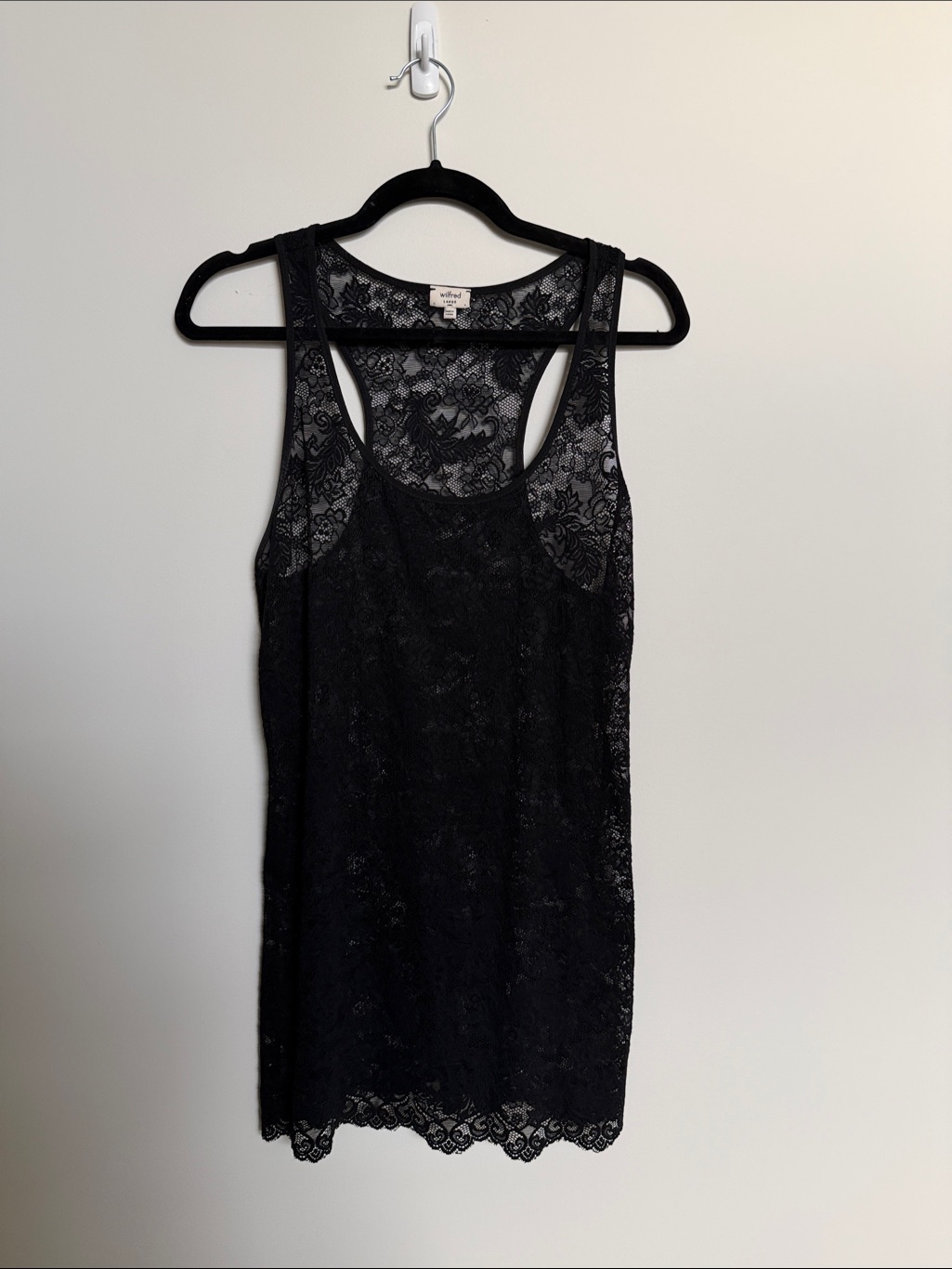 Wilfred Black Lace Racerback Tank
